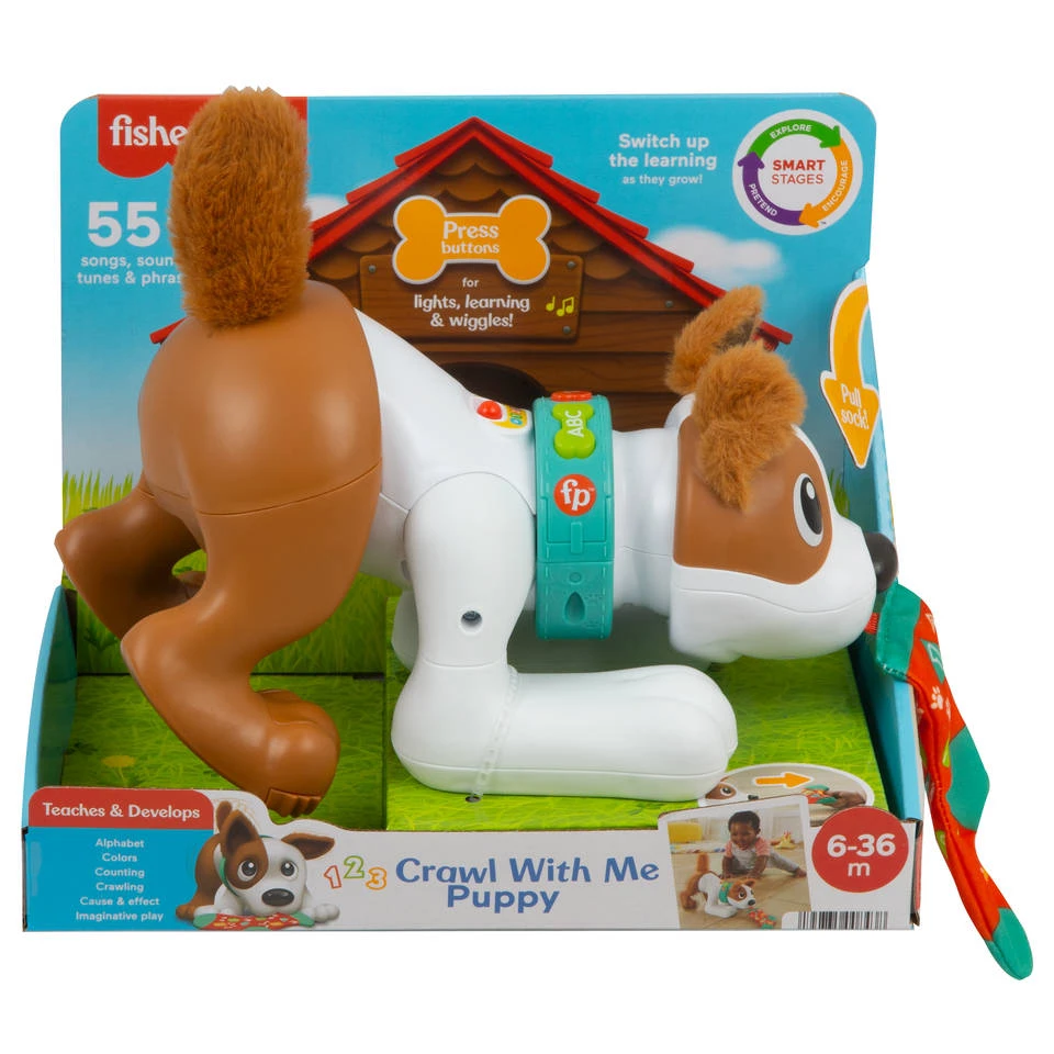 Fisher Price Fisher-Price 123 Kruip Met Mij Puppy 4 Fisher Price Fisher-Price 123 Kruip Met Mij Puppy - Afbeelding 4