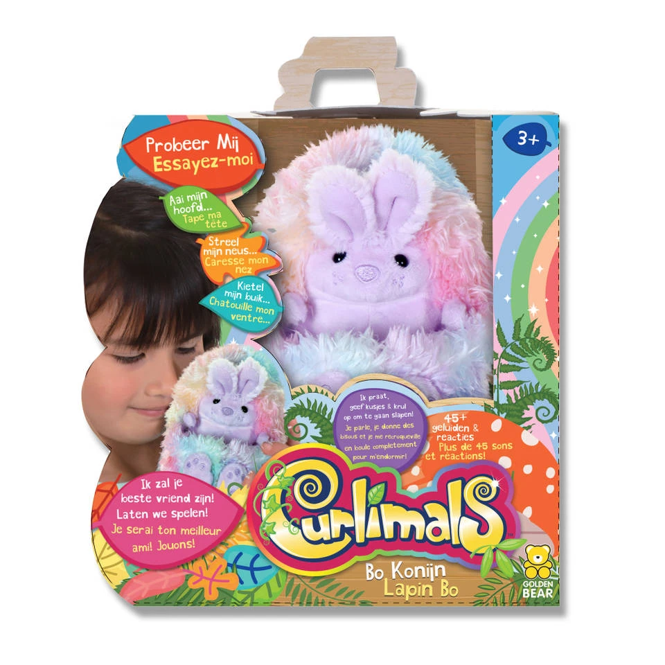 Gear2Play Curlimals Interactieve Knuffel Regenboog Konijn Bo 2 Gear2Play Curlimals Interactieve Knuffel Regenboog Konijn Bo - Afbeelding 2